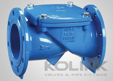 Rubber Flapper Swing Check Valve Ductle Iron GGG50 Niet-terugkeerventiel