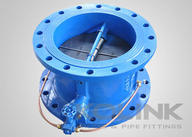 Ductile ijzeren anti-slam-controle-klep, hydraulische demper, dubbel rubberen flapper
