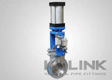 Pneumatische mespoortklep met positioner, magnetoventil en limietschakelaar
