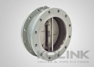Het van een flens voorzien Veerkrachtige Roestvrije staal van de de Controleklep van het dubbel-Deurwafeltje &amp; Gezet Metaal