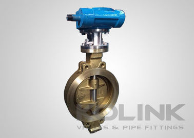 Triple Offset Bronze C95500 vlinderklep wafer met flenzen