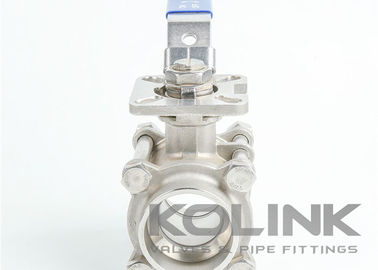 3-delige roestvrijstalen kogelklep ISO5211 Pad Locking Device NPT BSPT SW End