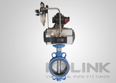 Pneumatisch geactiveerde concentrische vlinderklep afsluiting en afsluiting